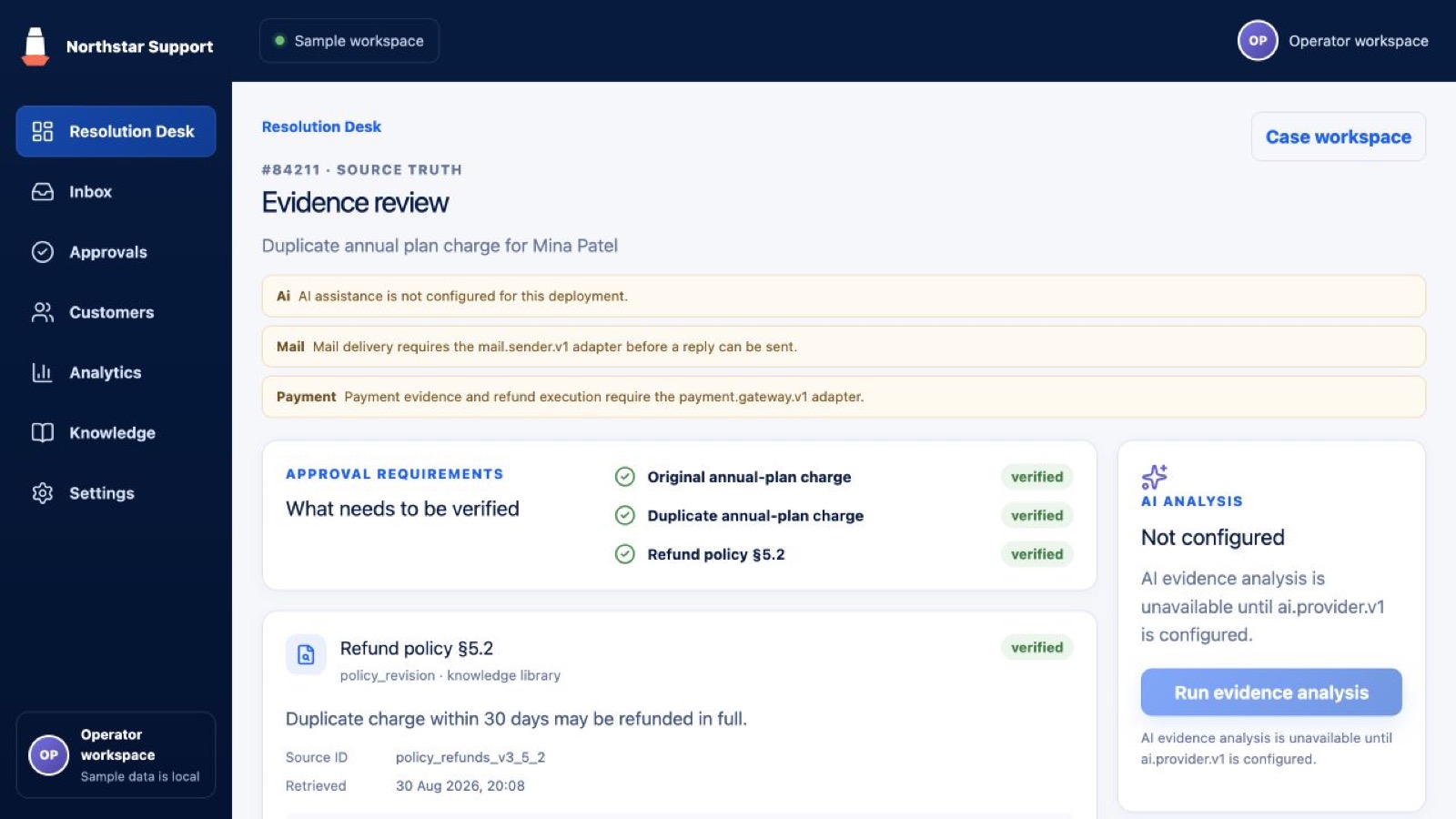Beacon screenshot 3: evidence review