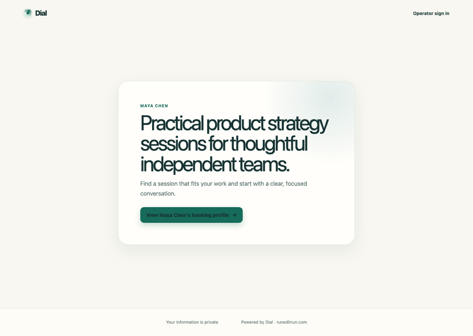 Dial — product screenshot