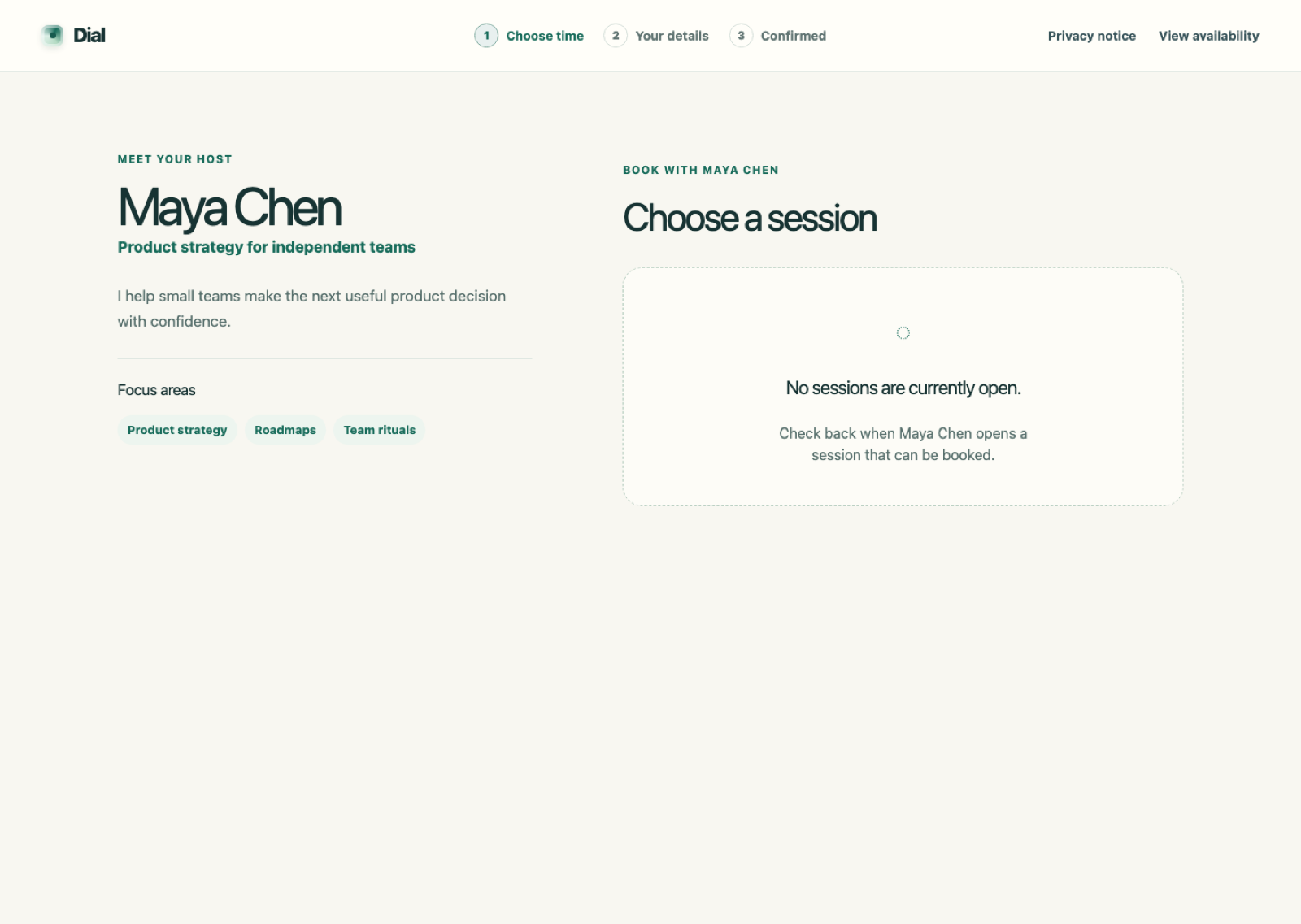 Dial screenshot 2: profile desktop