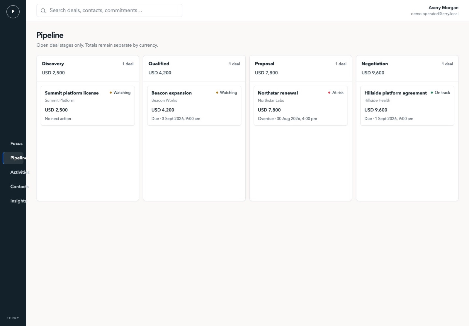 Ferry screenshot 5: pipeline desktop