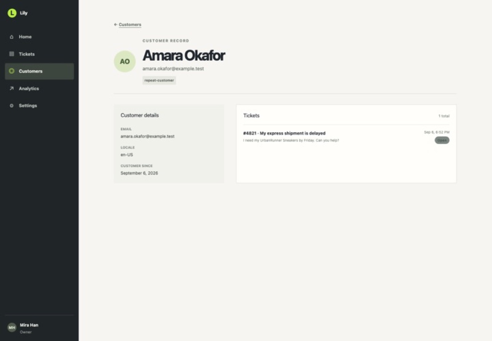 Lily screenshot 6: customer