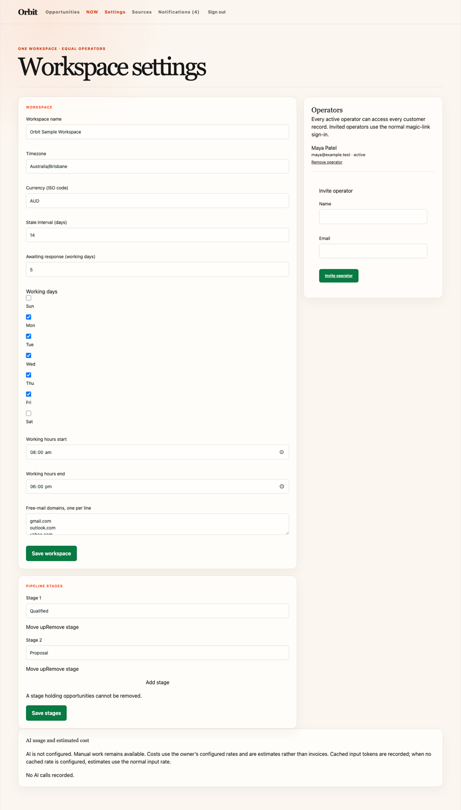 Orbit screenshot 3: verification ui 1440 app settings
