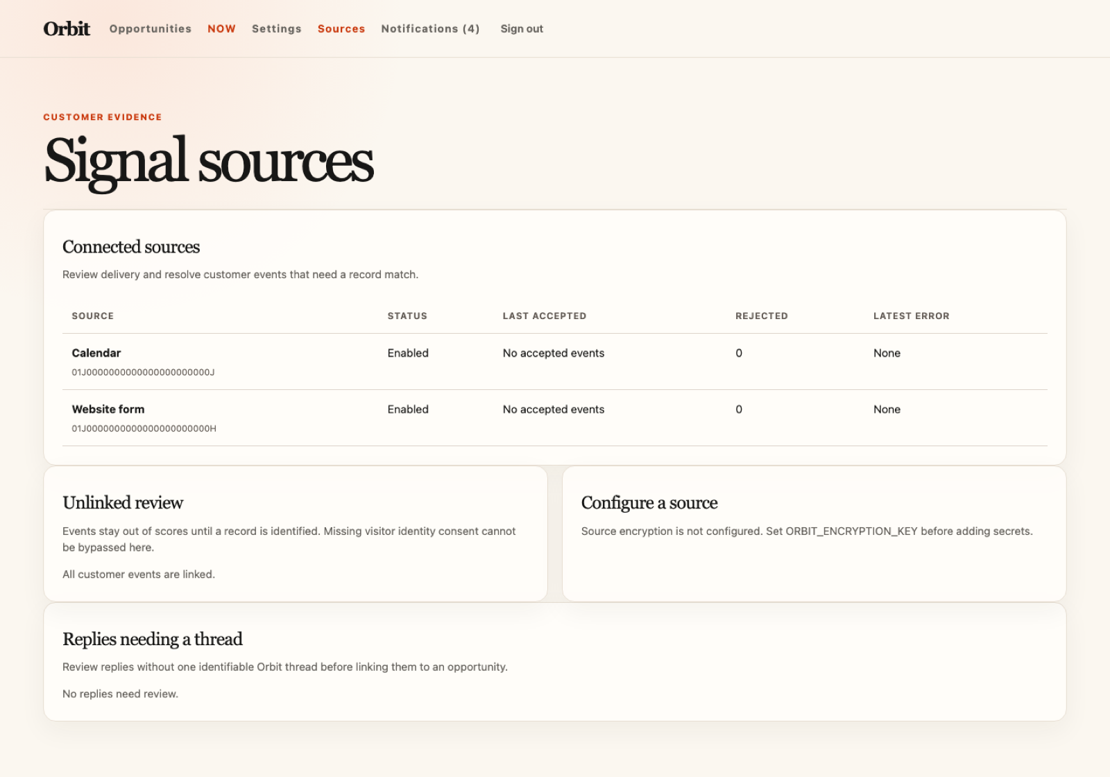 Orbit screenshot 4: verification ui 1440 app sources
